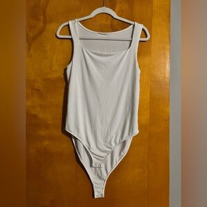 Edge White Sleeveless Bodysuit